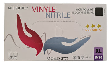 Gant Vinyle Nitrile noir non poudré  mediprotec