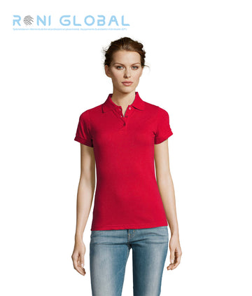 Polo de travail femme manches courtes, en maille piquée coton/polyester - PRIME SOL'S