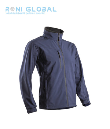 Veste de travail coupe-vent et imperméable Softshell en polyester et élasthanne + micro polaire 6 poches - YANG II COVERGUARD