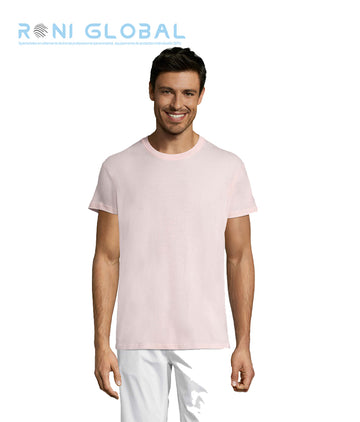T-shirt de travail unisexe manches courtes, col rond, en jersey coton semi-peigné - REGENT SOL'S