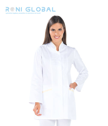 Tunique de travail femme manches longues transformables 2 poches - CAPUCINE REMI CONFECTION