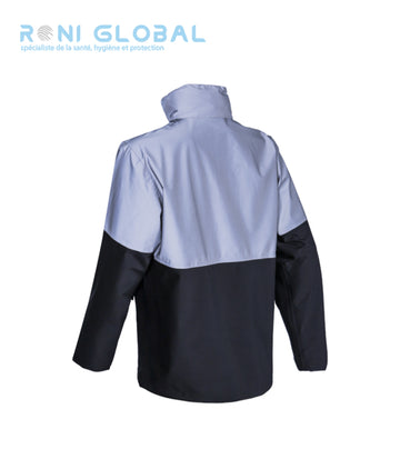 Veste de travail coupe-vent et anti-pluie Softshell en polyester stretch mécanique + membrane PU 3 poches - TAKA COVERGUARD