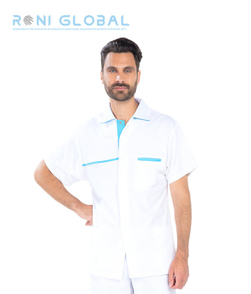 Tunique de travail unisexe manches courtes 3 poches - CYRILLE REMI CONFECTION