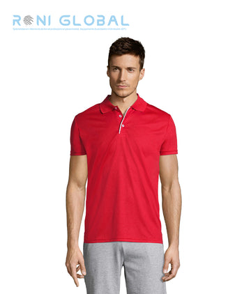 Polo de travail homme sport manches courtes, en piqué polyester - PERFORMER SOL'S