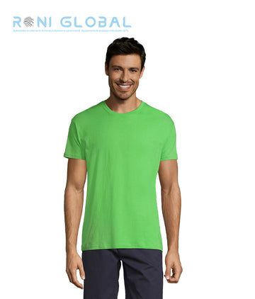 T-shirt de travail unisexe manches courtes, col rond, en jersey coton semi-peigné - REGENT SOL'S
