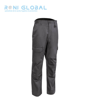 Pantalon de travail en coton et polyester sans métal coupe droite 7 poches - IRAZU COVERGUARD