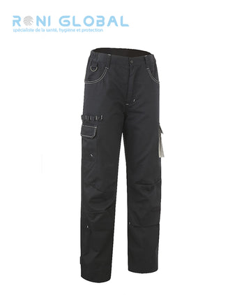 Pantalon de travail femme avec protection genoux en coton/polyester sans métal 6 poches - MISTI COVERGUARD