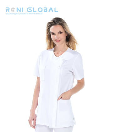 Tunique de travail femme manches courtes 4 poches - ROMY REMI CONFECTION