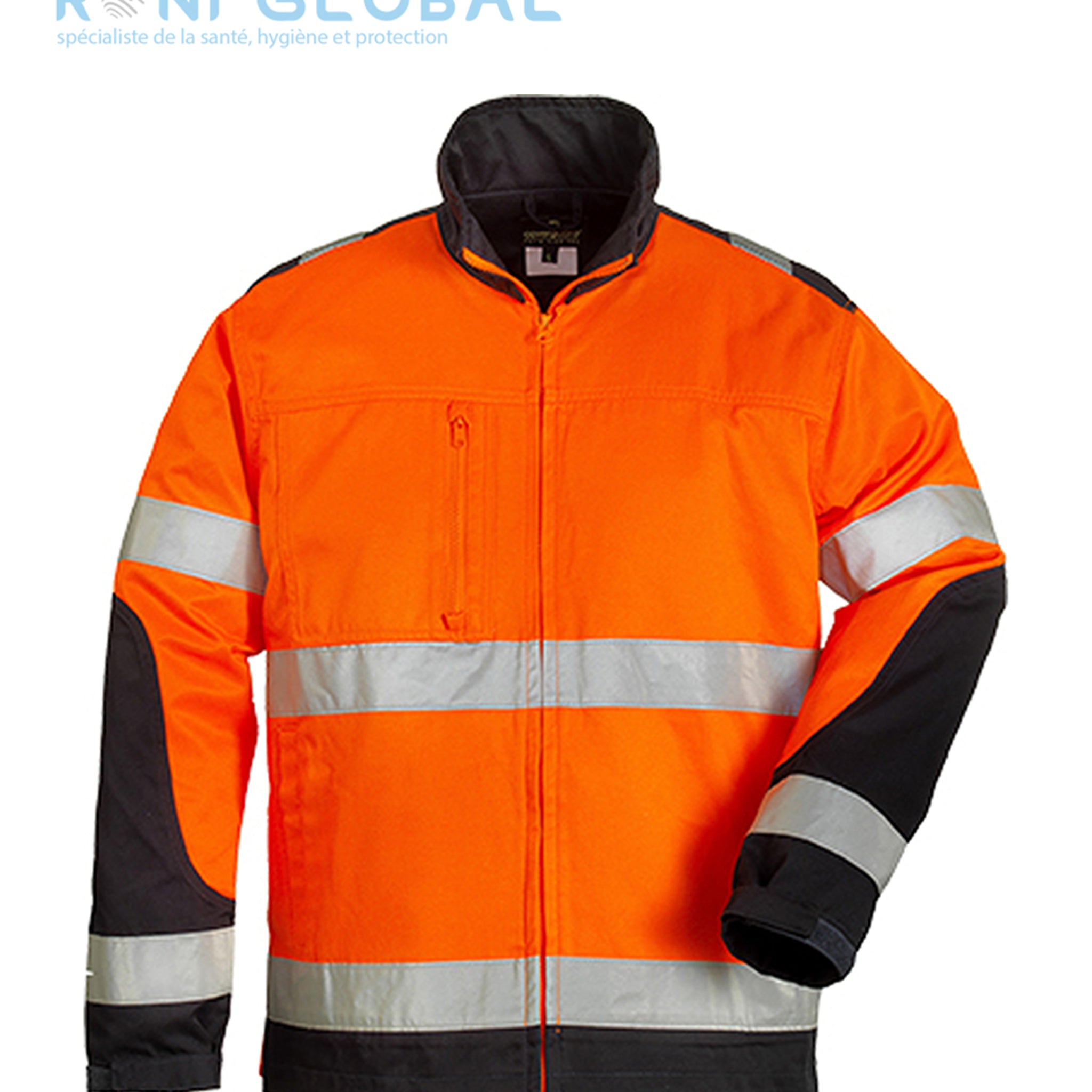 Veste de sécurité haute visibilité antisalissure en coton/polyester 5 poches CLASS 2 - PATROL COVERGUARD