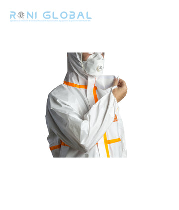 Combinaison de protection contamination radioactive sous forme de particules, agents infectieux, antistatique en SPP et film microporeux TYPE 4-5-6 - 4M40 COVERGUARD