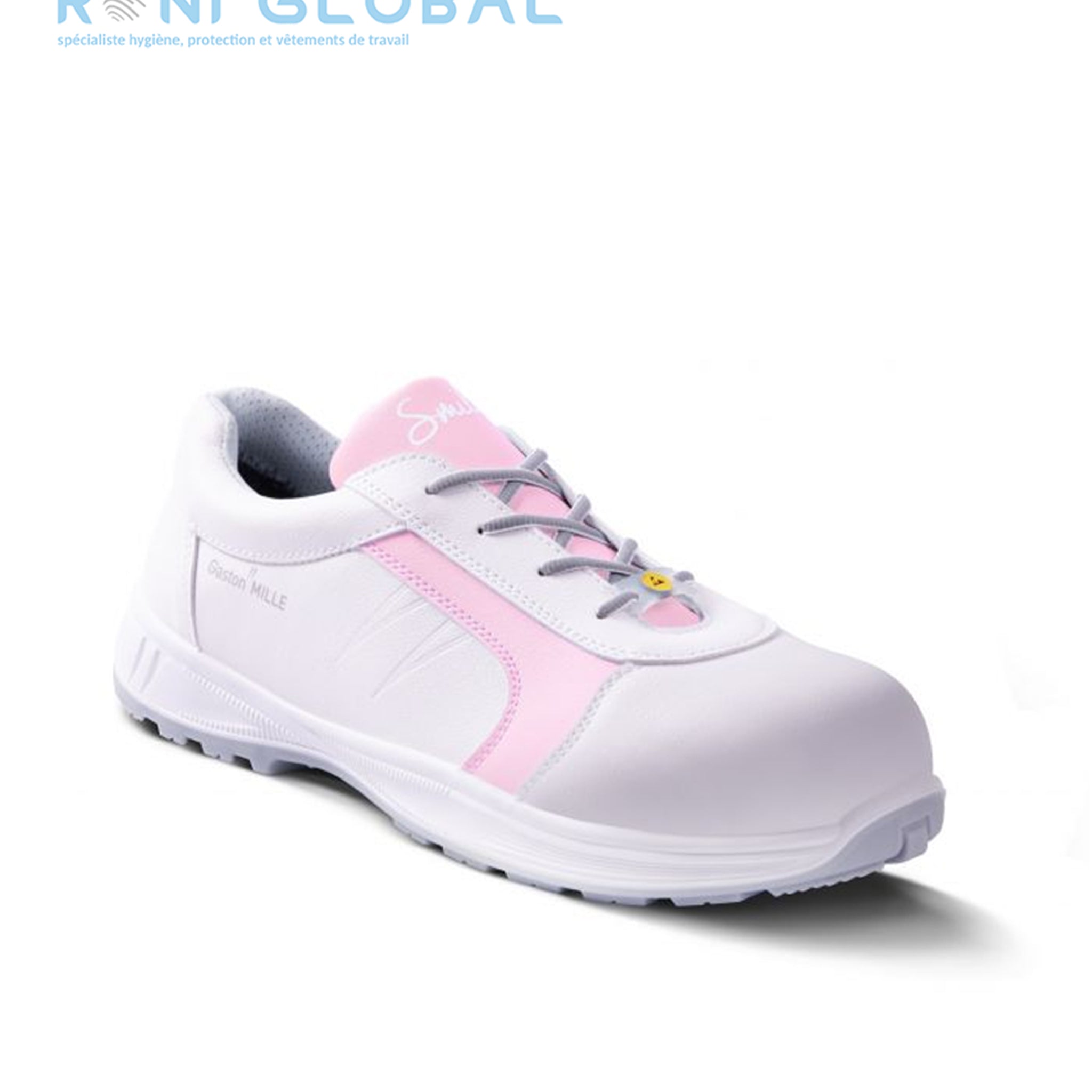 Chaussure basse de sécurité femme antidérapant et antistatique, en microfibre lavable avec embout de sécurité S2 SRA ESD - DAYLIGHT LADY GASTON MILLE