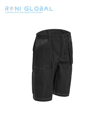 Bermuda de travail noir homme en coton/polyester 7 poches - OROSI COVERGUARD