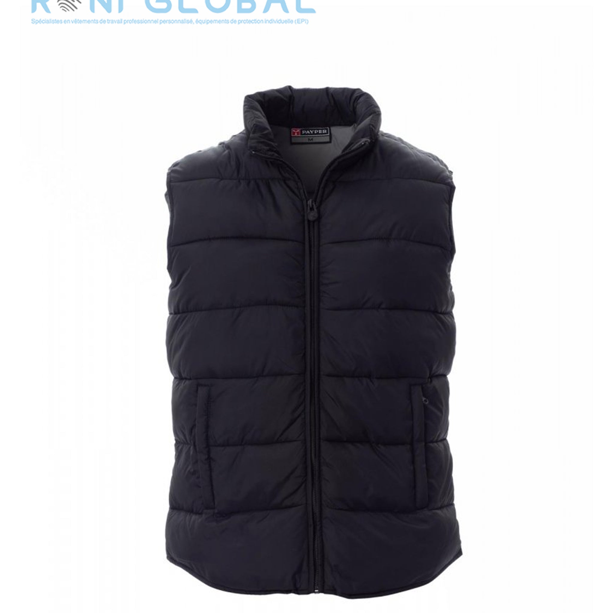 Doudoune / gilet de travail homme imperméable et anti-froid, coupe droite en polyester rembourré et 2 poches - MEMORY PAYPER
