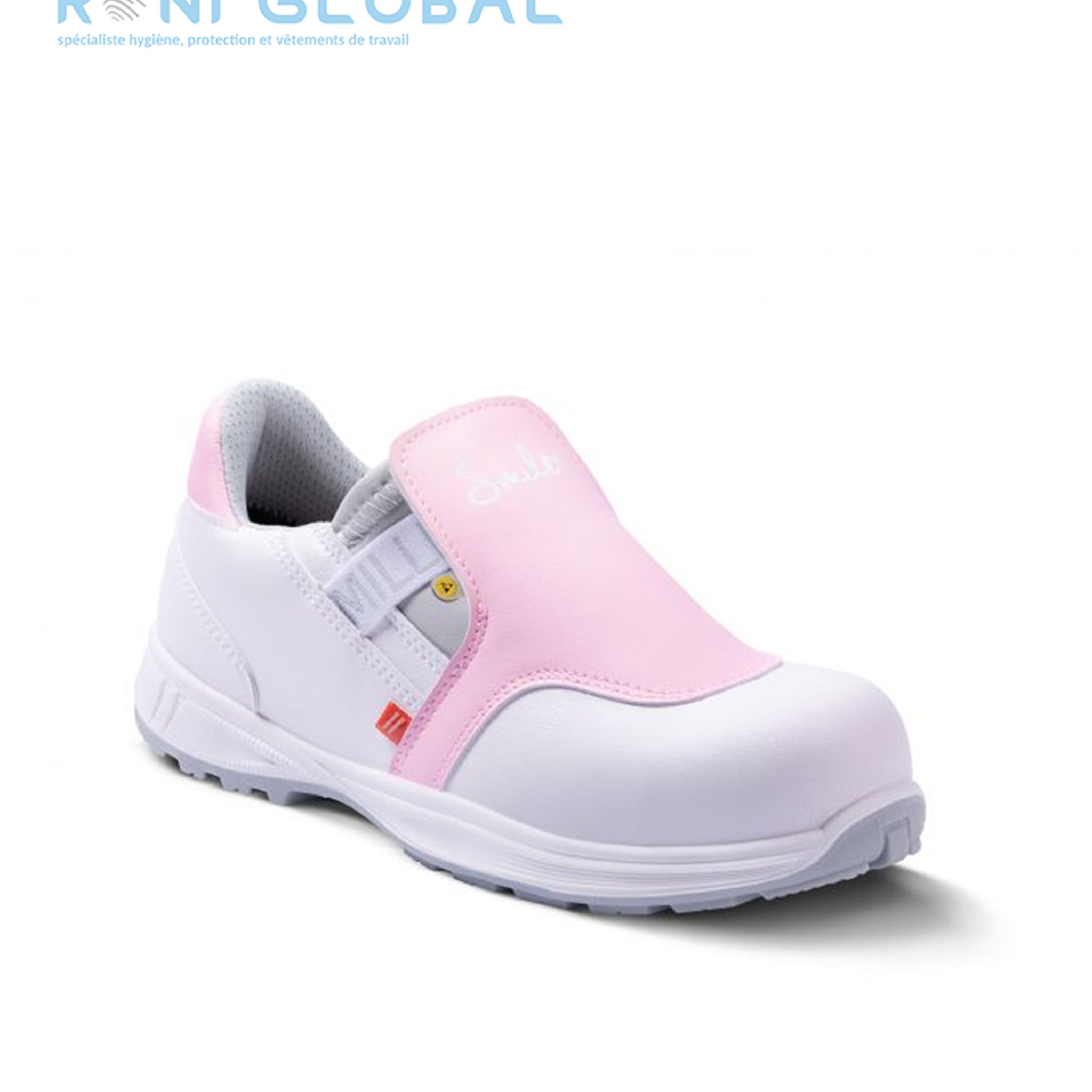 Chaussure basse de sécurité femme antidérapant et antistatique, en microfibre lavable avec embout de sécurité S2 SRA ESD - MOON LADY GASTON MILLE
