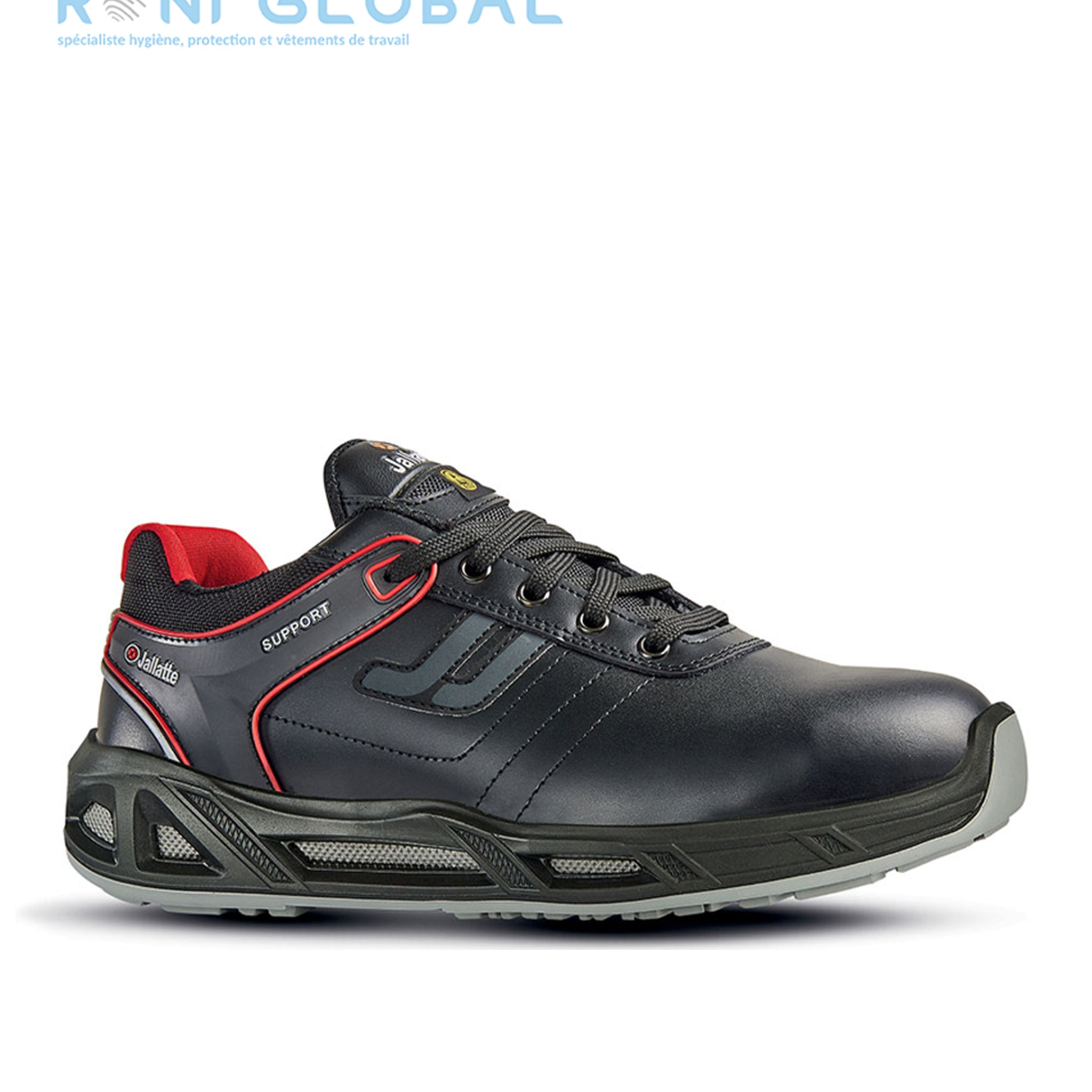 Chaussure basse de sécurité antidérapant, antistatique et anti-froid en cuir avec embout de sécurité S3 CI SRC ESD - JALGEAR-TR JALLATTE