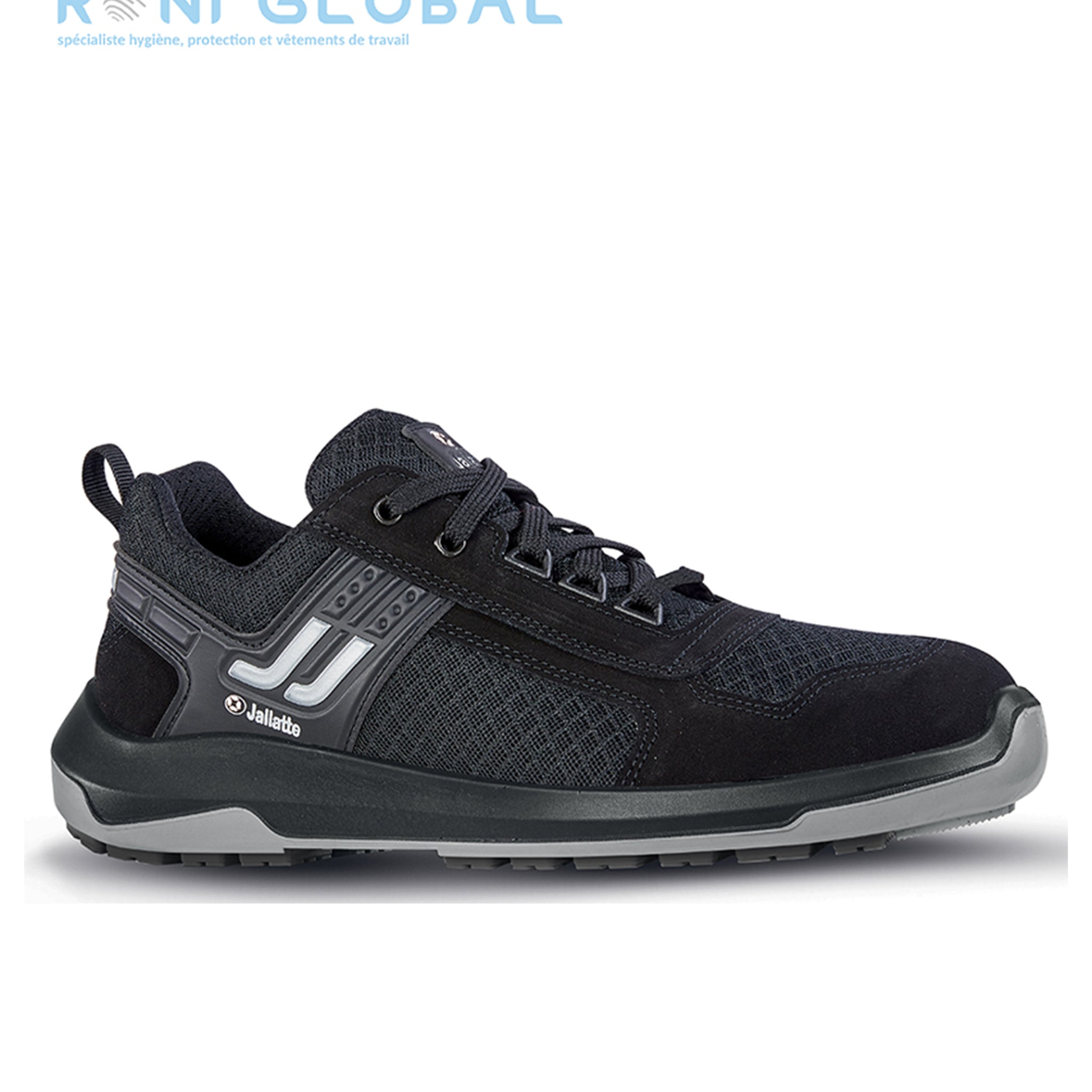 Chaussure basse de sécurité antidérapant et antistatique en cuir/textile avec embout de protection S1P SRC ESD - JALIDA JALLATTE