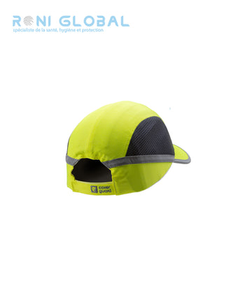 Casquette de travail anti-heurt haute visibilité aérée en mesh et coque de protection en ABS - SHOCKPROOF CAP - HV COVERGUARD (boîte de 2 pièces)