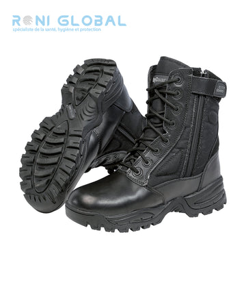 Ranger de sécurité noir, antidérapant, résistant hydrocarbures et à l’abrasion, en nubuck et cuir - MEGATECH DOUBLE ZIP CITYGUARD