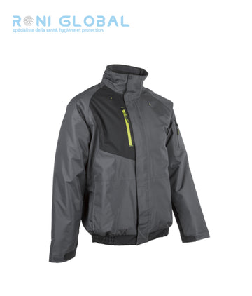 Blouson de travail imperméable, anti-pluie et anti-froid en polyester enduit PVC 6 poches - GOMA COVERGUARD