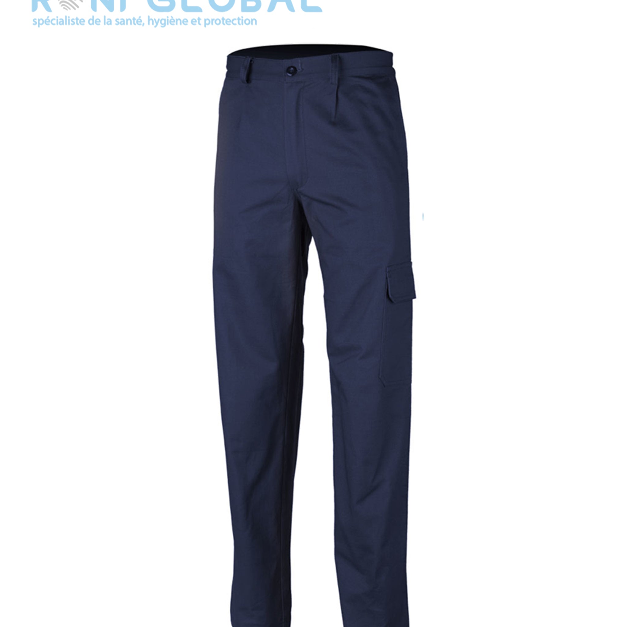Pantalon de travail en coton avec ceinture élastiquée et coupe confort 5 poches - PARTNER COVERGUARD