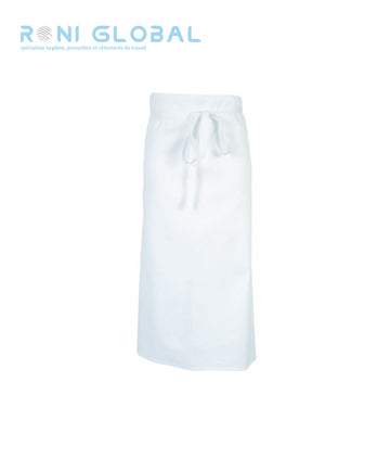 Tablier de service unisexe en coton avec ceinture lacette sans poche - PORTO ROBUR