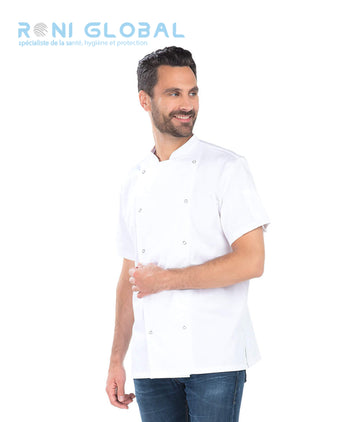 Veste de cuisine homme manches courtes 2 poches - JIM REMI CONFECTION
