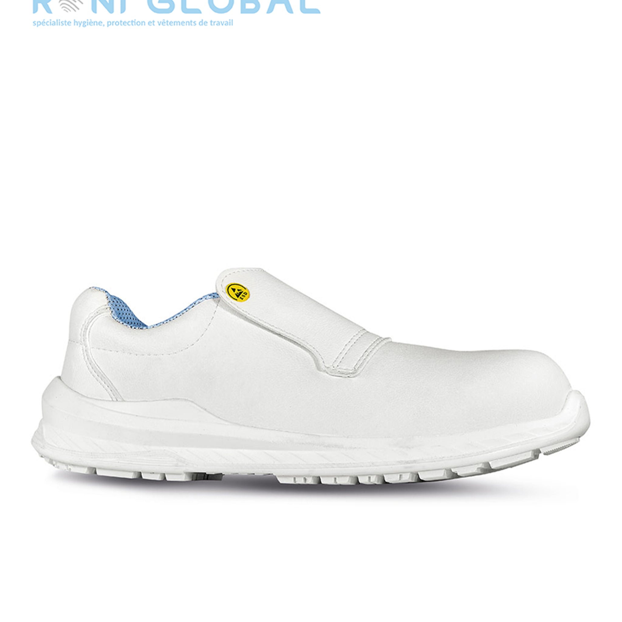Chaussure basse de sécurité antidérapant, antistatique et anti-fatigue en aseptane sans métal avec embout de sécurité S2 SRC ESD - JALCALCIUM JALLATTE