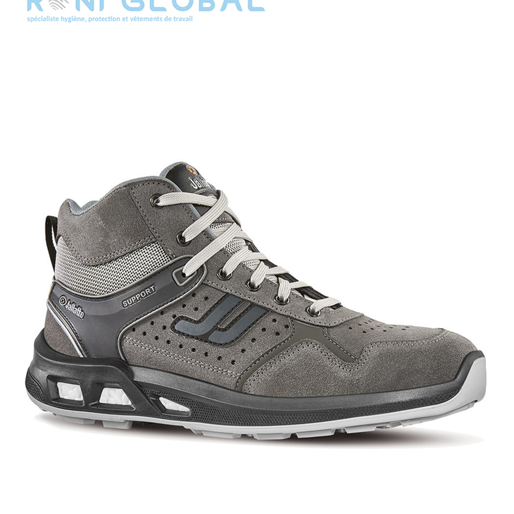 Chaussure montante de sécurité antidérapant, antistatique, anti-froid et anti-fatigue en cuir avec embout de sécurité S1P CI SRC ESD - JALACTIVE JALLATTE