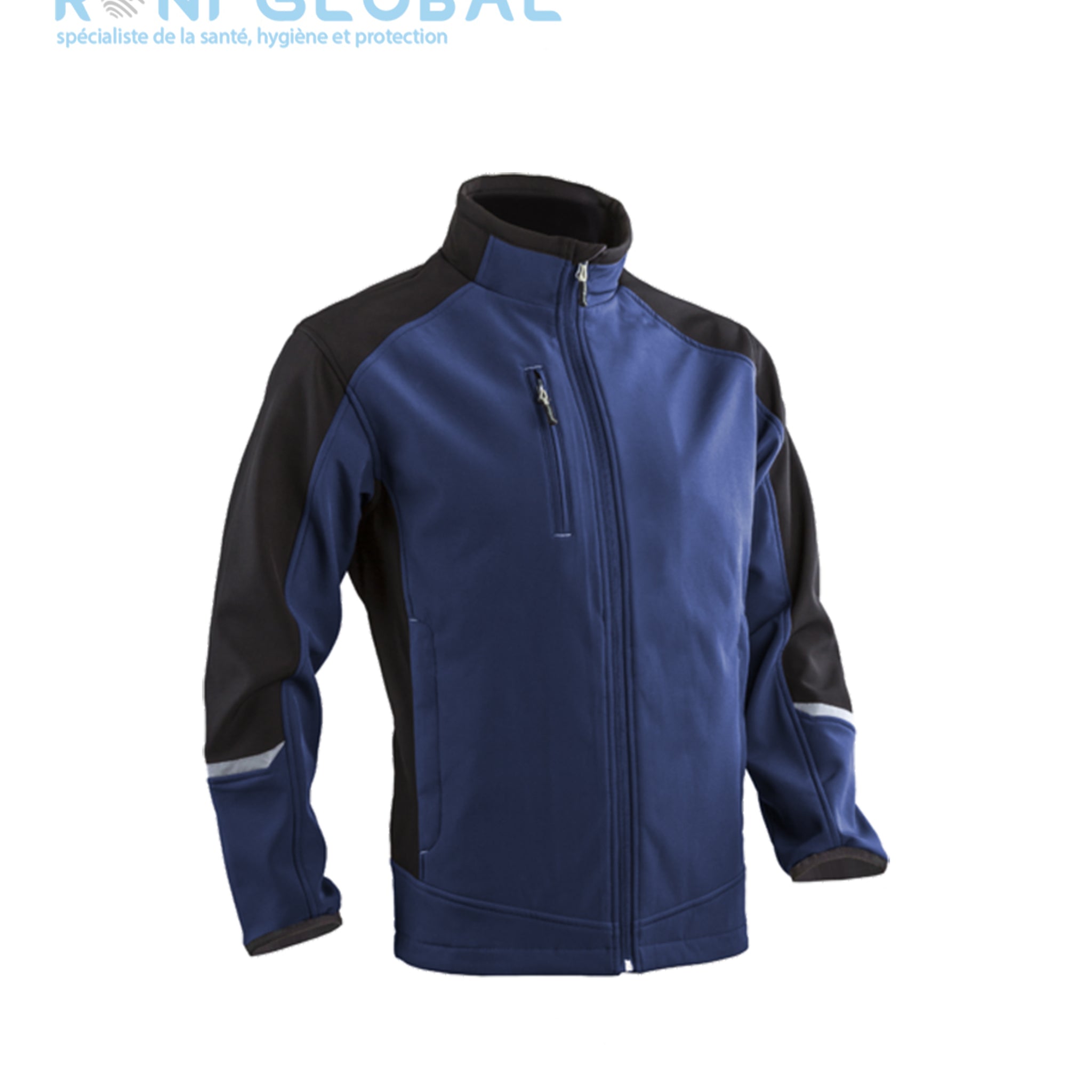 Veste de travail Softshell en polyester/élasthanne/spandex + Membrane TPU et micro polaire 6 poches - TORI COVERGUARD