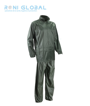 Ensemble de travail coupe-vent anti-pluie léger en polyester enduit PVC souple - PLUVIO COVERGUARD