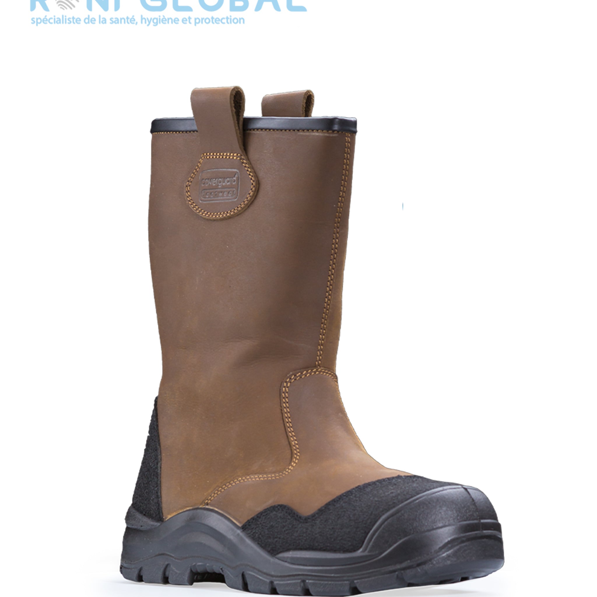 Botte de sécurité antidérapant, anti-froid, anti-perforation et sans métal en cuir avec embout de sécurité S3 CI SRC - PYROPE COVERGUARD