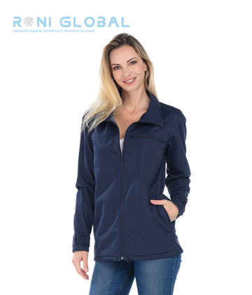 Veste de travail ambulancier unisexe manches longues 3 couches en polyester 3 poches - SOFTSHELL REMI CONFECTION