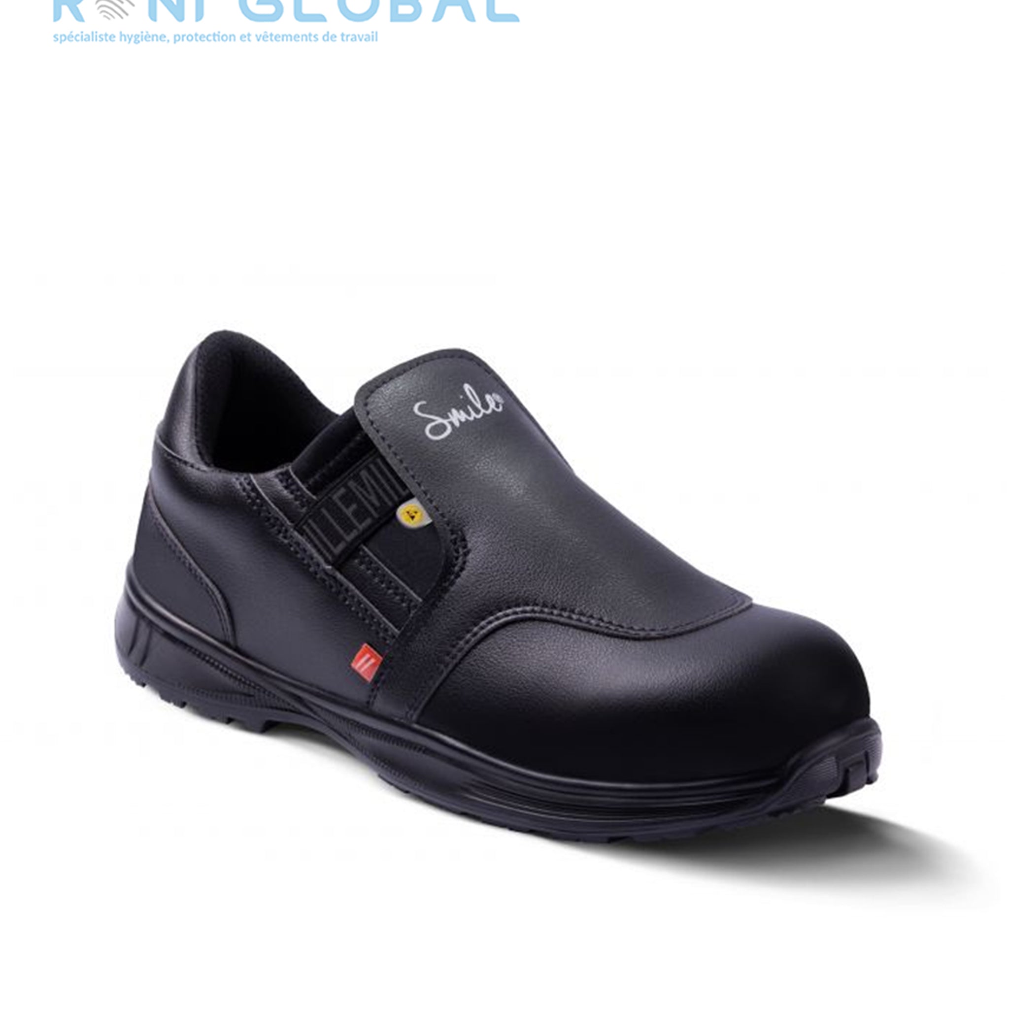 Chaussure basse de sécurité unisexe antidérapant et antistatique, en microfibre lavable avec embout de sécurité S2 SRA ESD - MOON GASTON MILLE