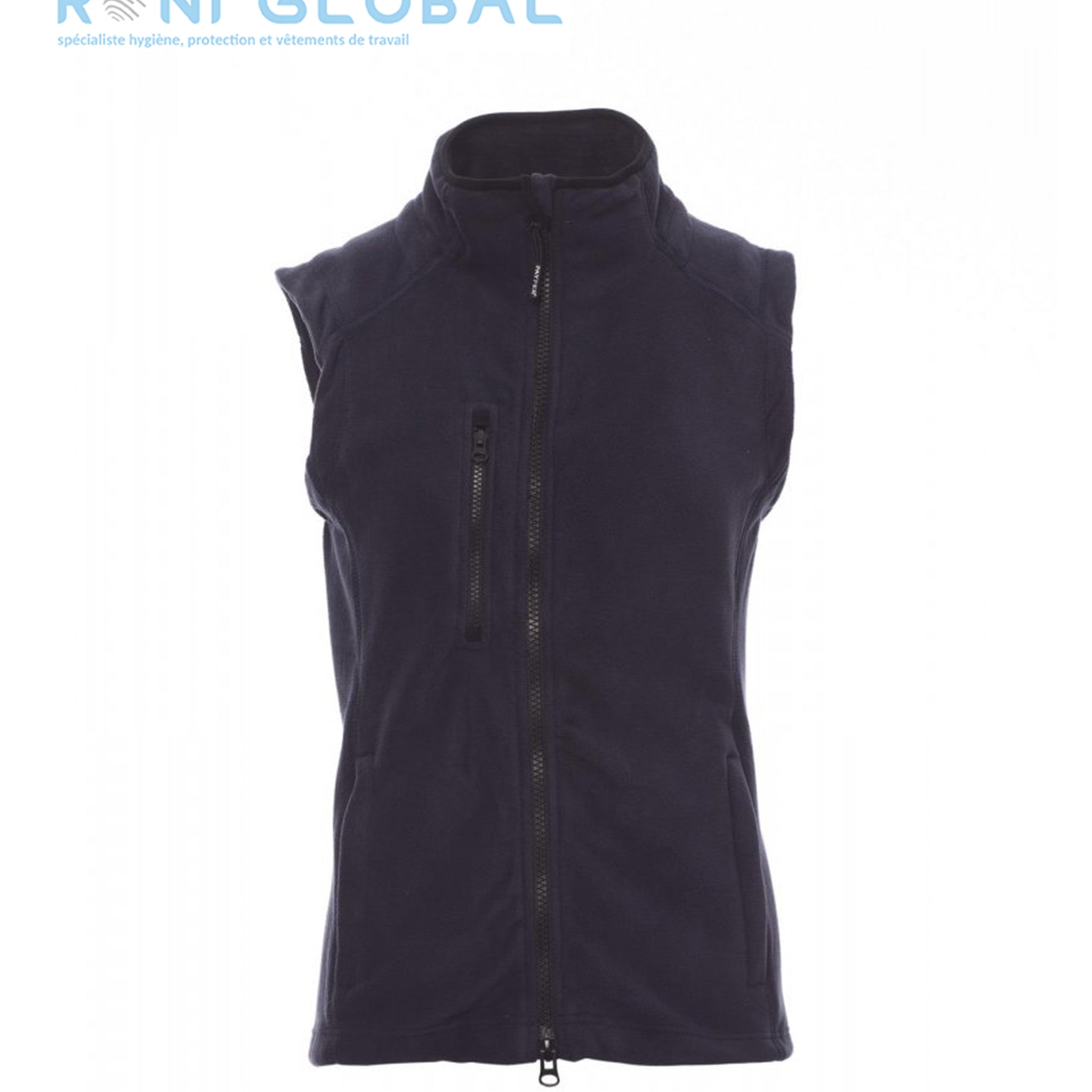 Gilet de travail femme polaire, coupe droite en polyester 3 poches - EASY+ LADY PAYPER