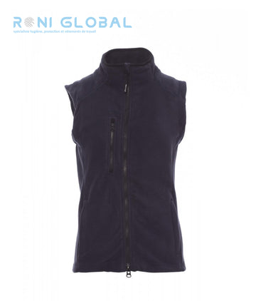 Gilet de travail femme polaire, coupe droite en polyester 3 poches - EASY+ LADY PAYPER