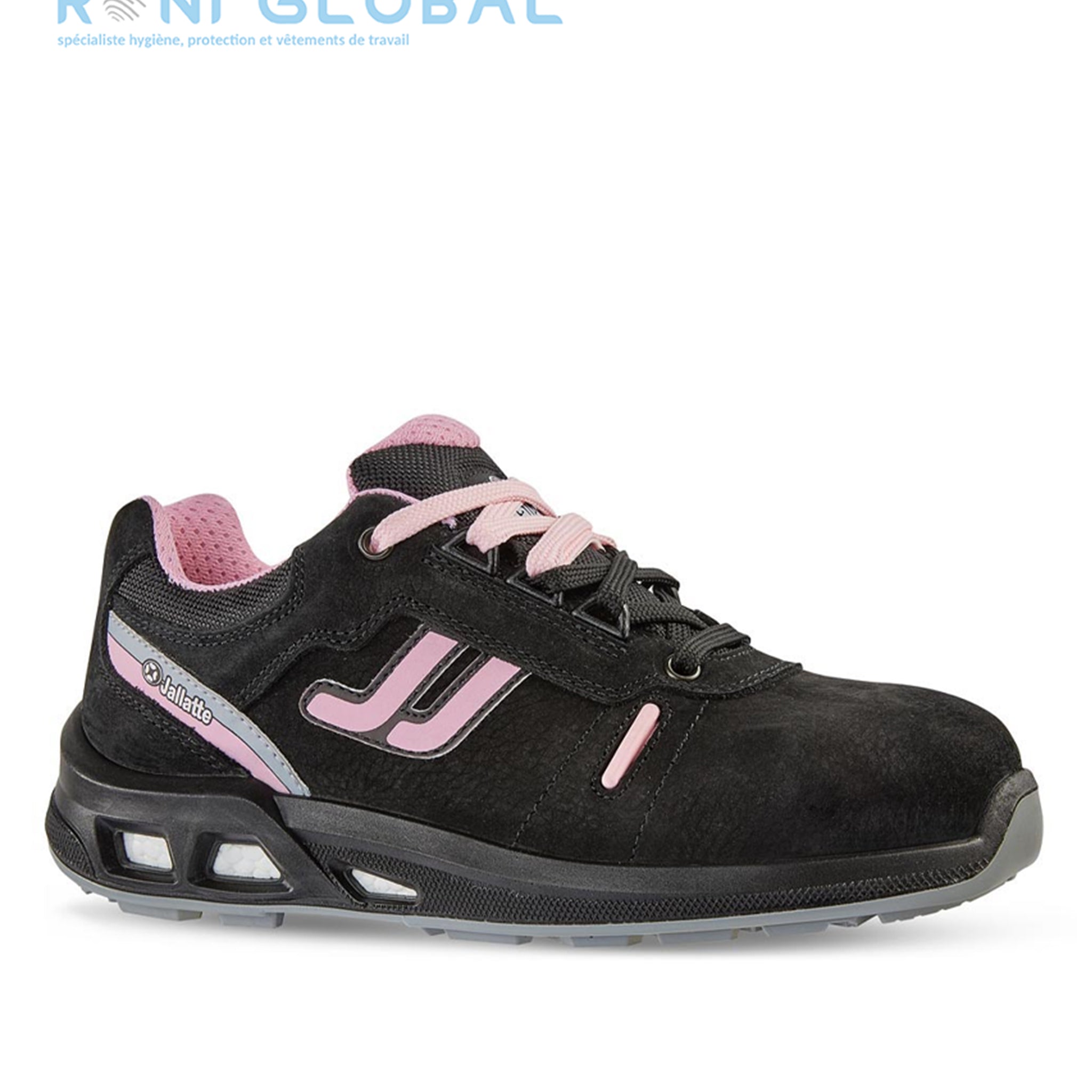 Chaussure basse de sécurité femme antidérapant, antistatique, anti-froid et anti-fatigue en cuir avec embout de sécurité S3 CI SRC ESD - NOA JALLATTE