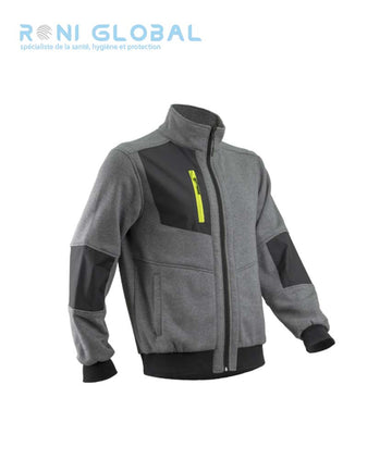 Veste de travail thermique avec coudières anti-abrasion en Molleton coton/polyester 5 poches - MIKAN COVERGUARD