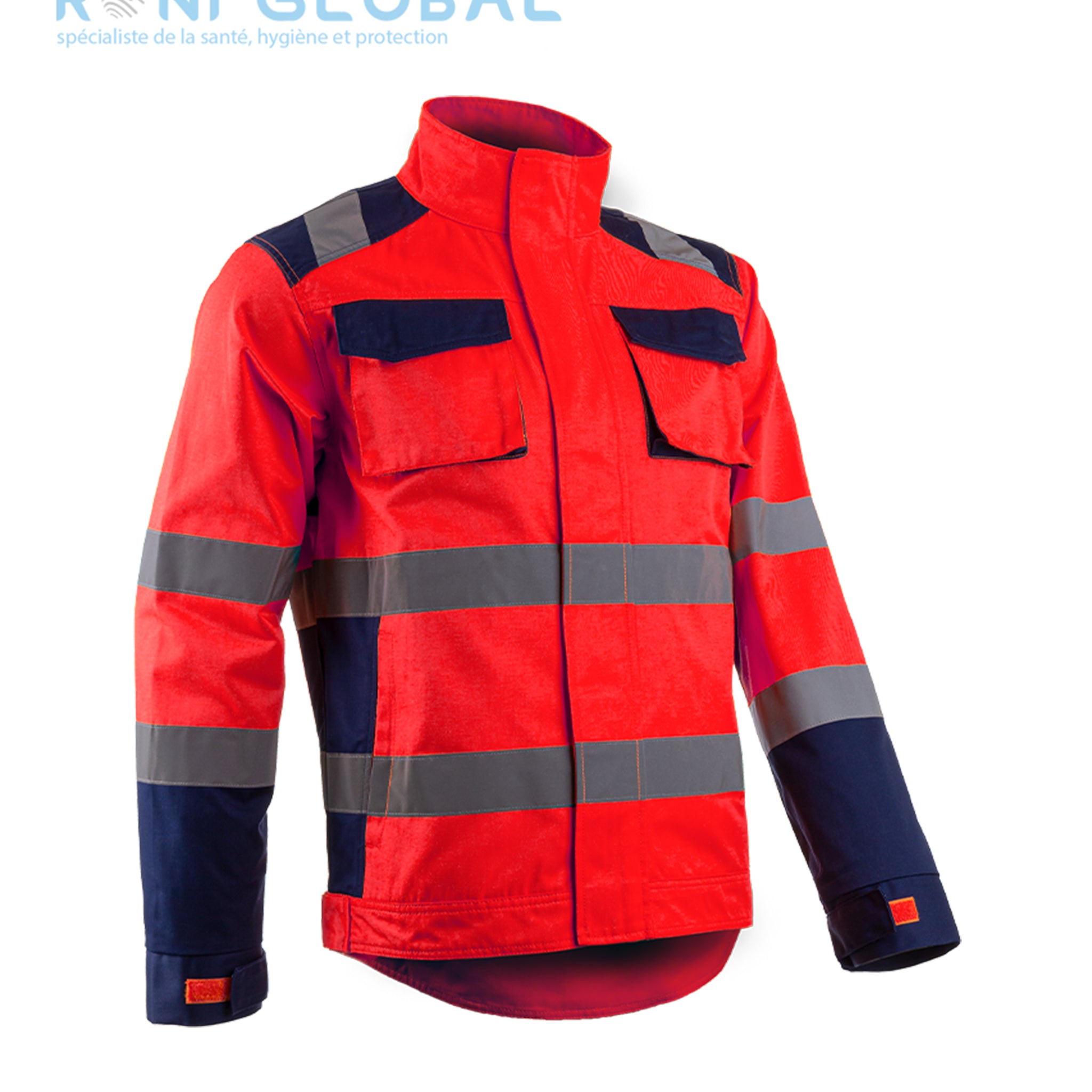 Veste de sécurité haute visibilité antisalissure en coton/polyester 4 poches CLASS 3 - HIBANA COVERGUARD