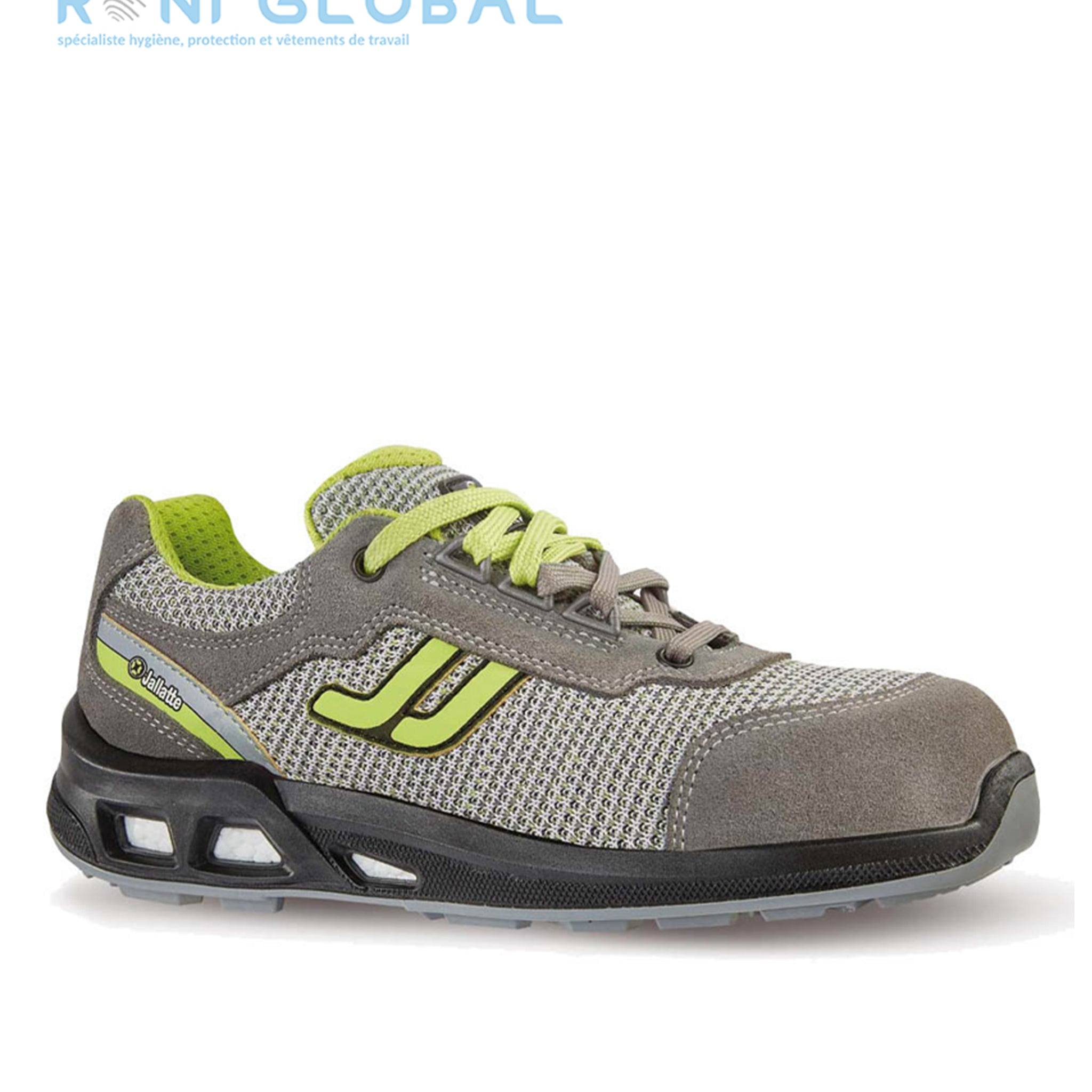 Chaussure basse de sécurité antidérapant, antistatique et anti-fatigue en textile avec embout de sécurité S1P SRC ESD - CHLOE JALLATTE