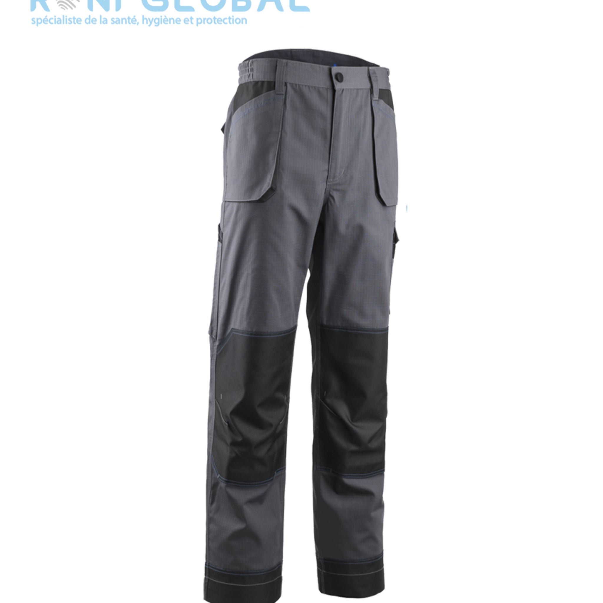 Pantalon de travail avec protection genoux en coton/polyester coupe droite 7 poches TYPE 2 - ESCALA COVERGUARD