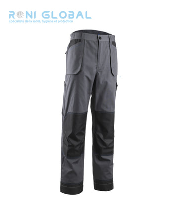 Pantalon de travail avec protection genoux en coton/polyester coupe droite 7 poches TYPE 2 - ESCALA COVERGUARD