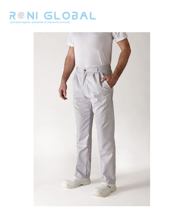 Pantalon de cuisine unisexe en polyester/coton avec ceinture élastique et 3 poches - ALIZE ROBUR