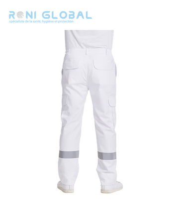 Pantalon ambulancier homme rétroréfléchissant en coton et polyester, ceinture élastique et 7 poches - AMBULANCIER HOMME REMI CONFECTION