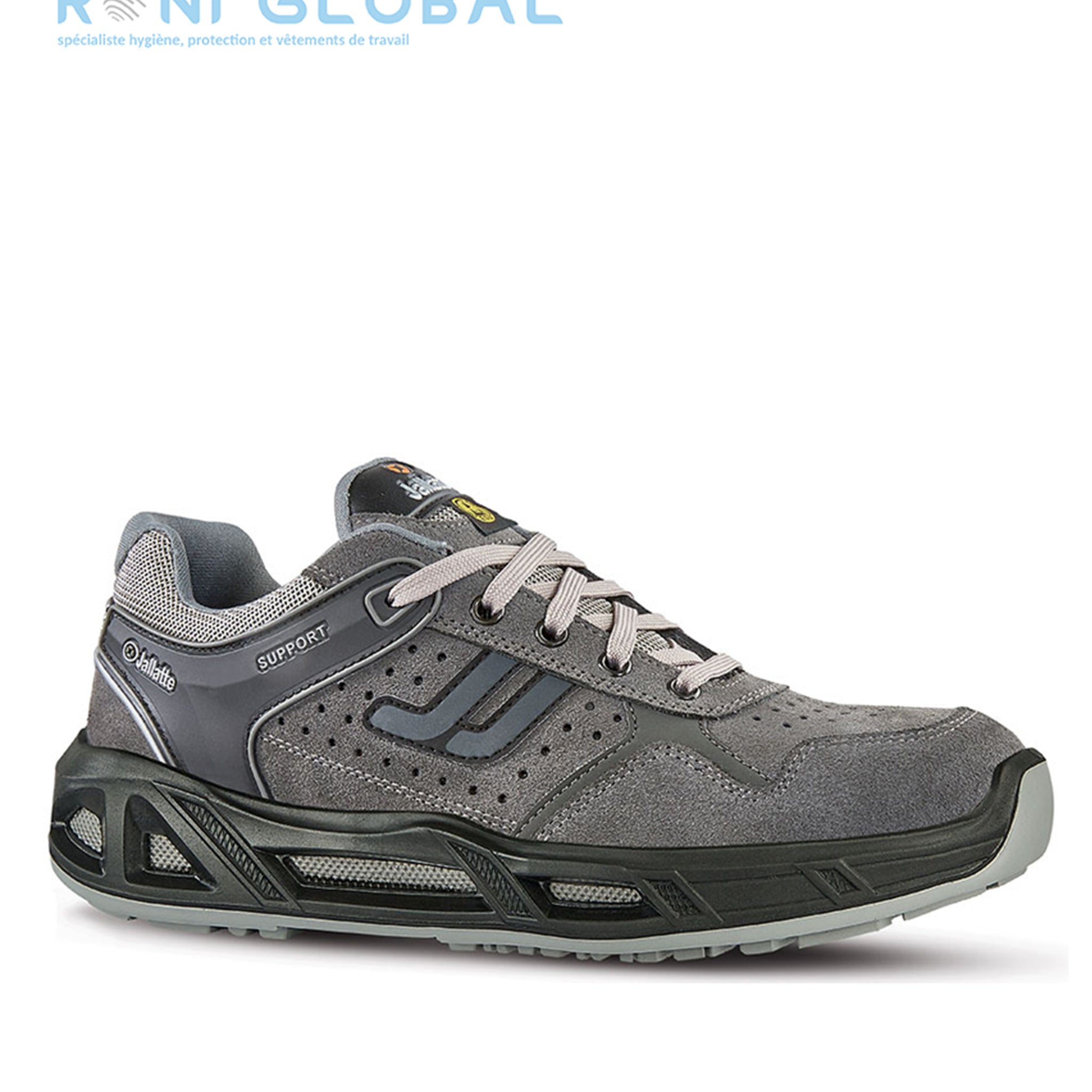 Chaussure basse de sécurité antidérapant, antistatique et anti-fatigue en cuir avec embout de sécurité S1P SRC ESD - JALRUN-TR JALLATTE