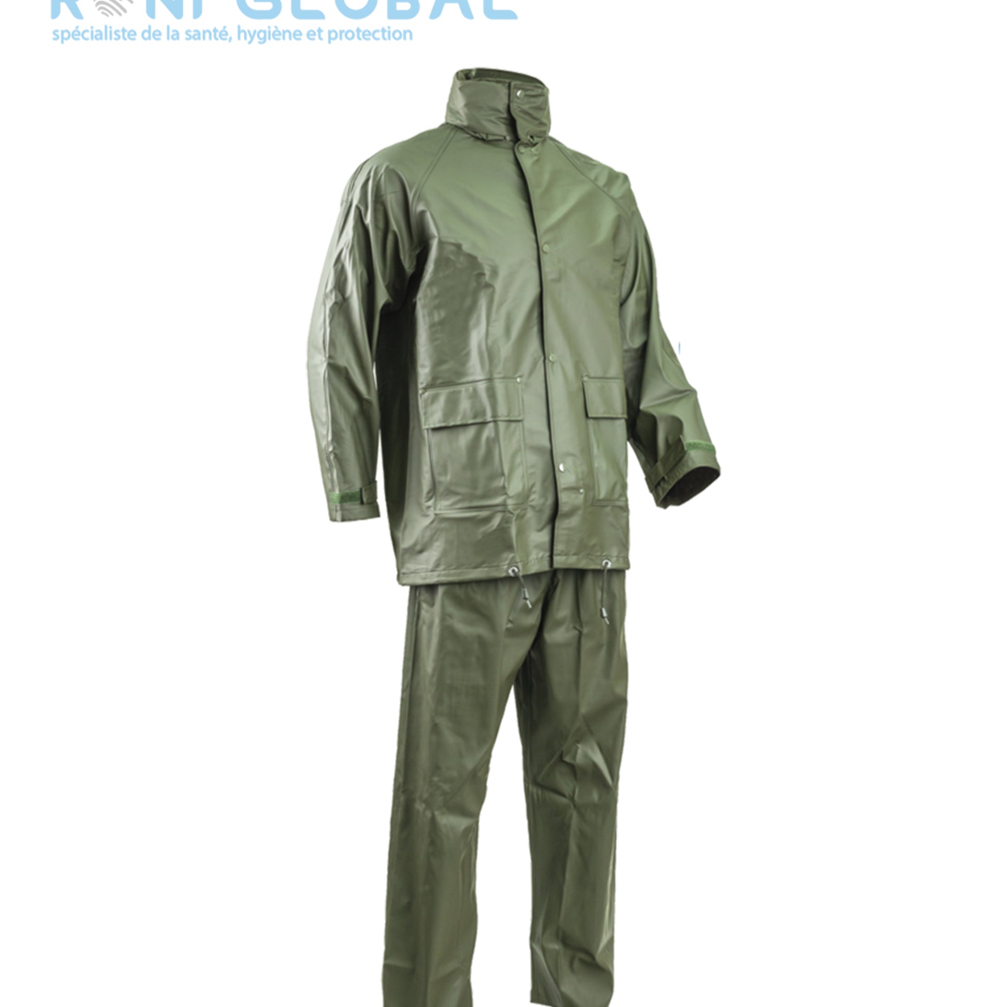Ensemble de travail coupe-vent anti-pluie respirant en polyester enduit polyuréthane et PVC - PU/PVC SET COVERGUARD