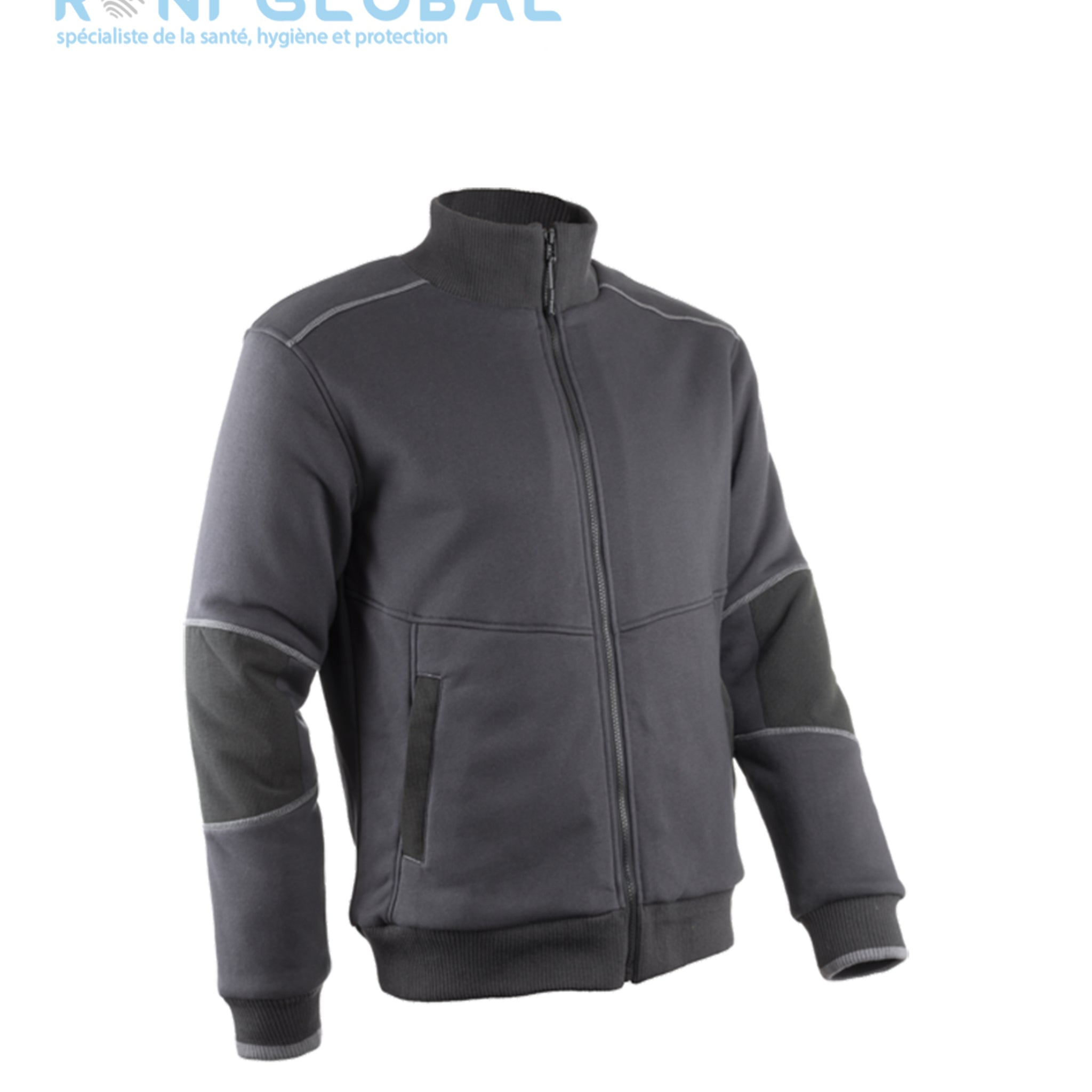 Veste de travail anthracite, anti-froid thermique en coton/polyester 2 poches - RAKOUN COVERGUARD