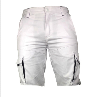 Bermuda de travail blanc en coton/polyester/élasthanne 7 poches - FRED BLANC PBV