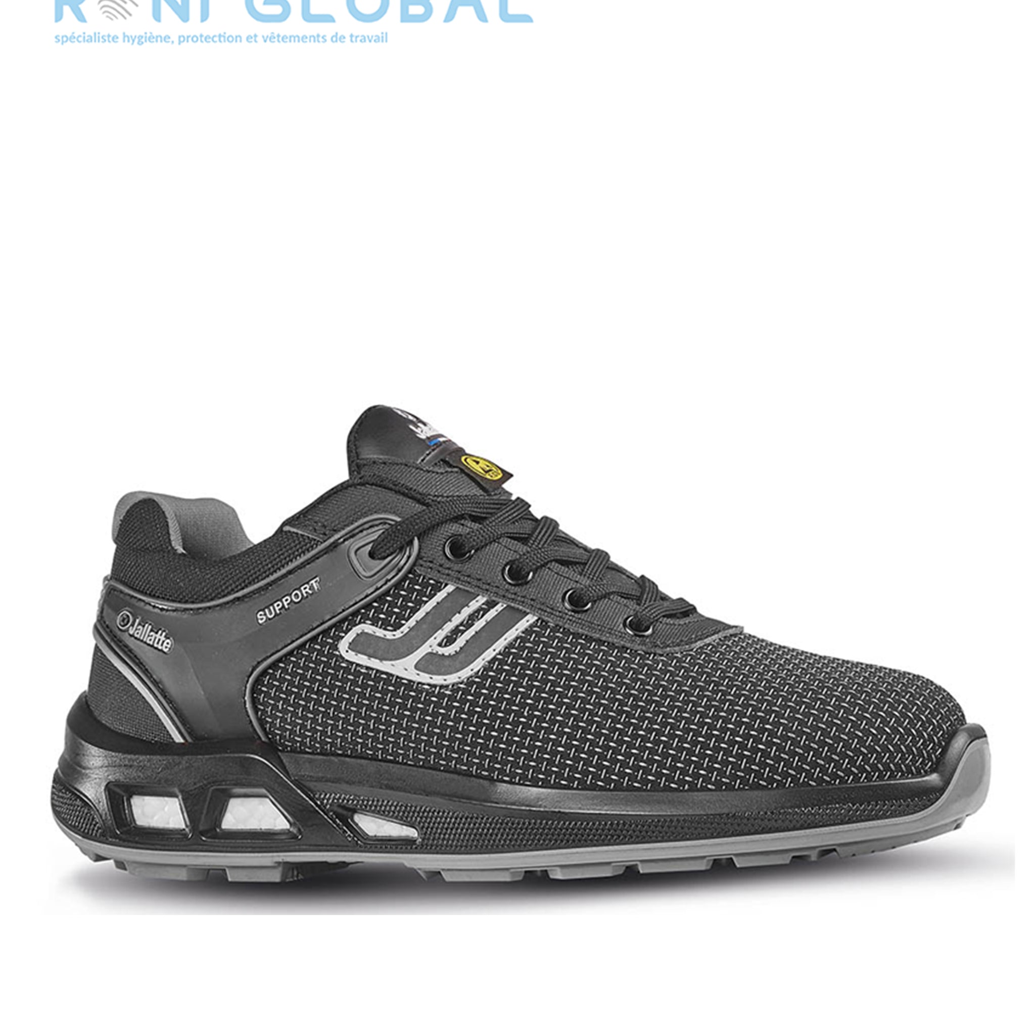 Chaussure basse de sécurité antidérapant, antistatique, anti-froid et anti-fatigue en Putek Plus avec embout de sécurité ESD S3 CI SRC - JALSKIN JALLATTE