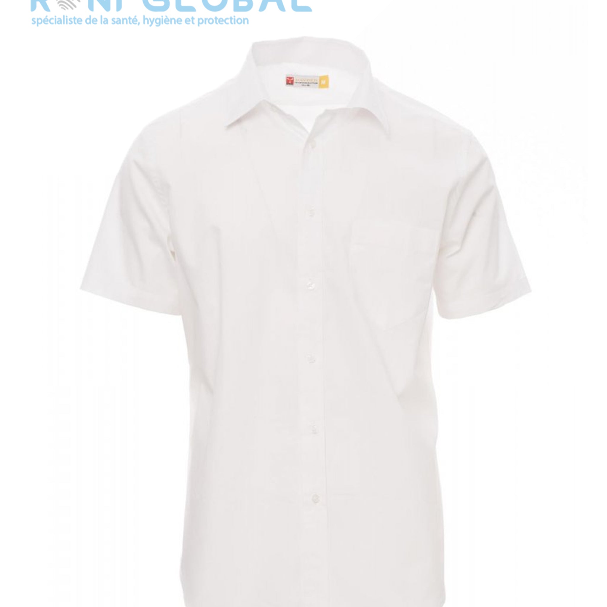 Chemise de travail homme manches courtes, coupe droite en coton 1 poche- SPRING PAYPER