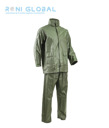 Ensemble de travail coupe-vent anti-pluie en polyester enduit polyuréthane - PU SET COVERGUARD